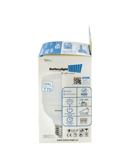 BOMBILLA ALTA POTENCIA TIPO-T 15W - 15W 6000K LUZ FRÍA