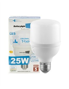 BOMBILLA ALTA POTENCIA TIPO-T 25W - 25W - 6000K (LUZ FRÍA)