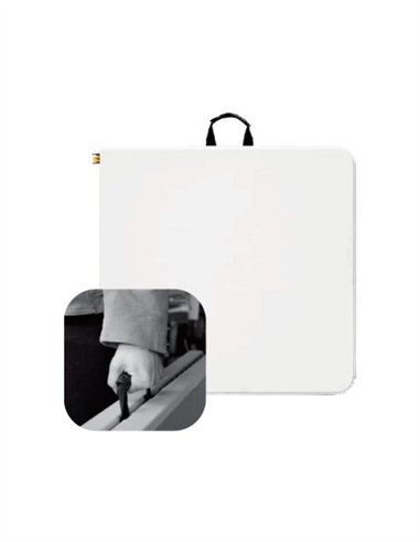 MESA PLEGABLE RECTANGULAR PLASTICO BLANCA LAUXA HOME