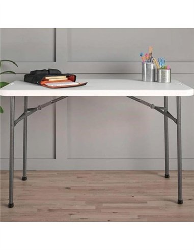 MESA RECTANGULAR PLASTICO BLANCA LAUXA HOME