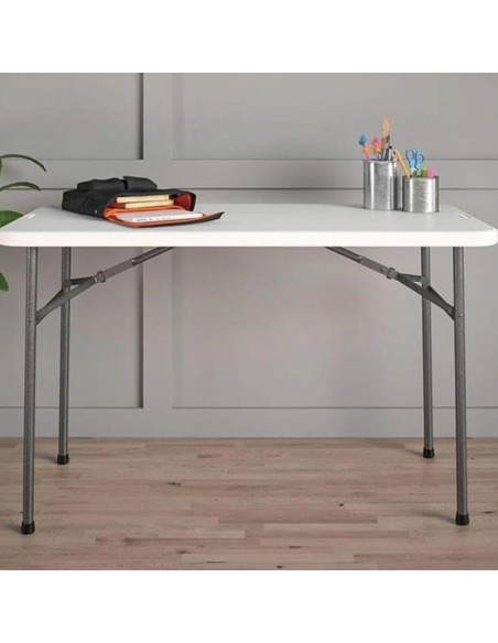 MESA RECTANGULAR PLASTICO BLANCA LAUXA HOME