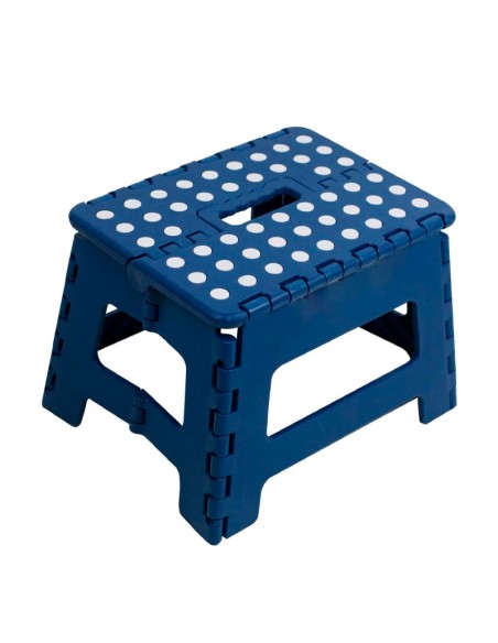 TABURETE PLEGABLE PLASTICO AZUL LAUXA HOME