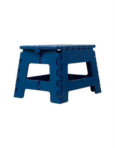 TABURETE PLEGABLE PLASTICO AZUL LAUXA HOME