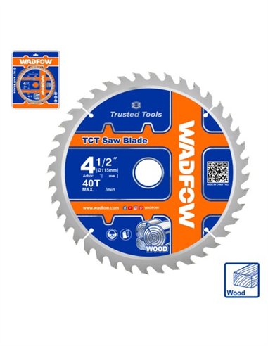 DISCO DE CORTE PARA MADERA 115X22.2MM/ 40T WADFOW