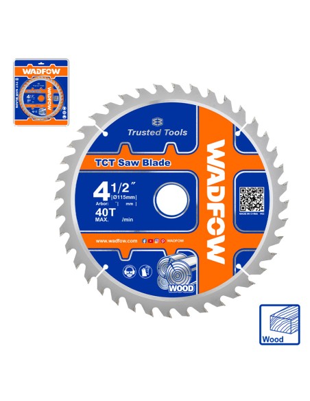 DISCO DE CORTE PARA MADERA 115X22.2MM/ 40T WADFOW