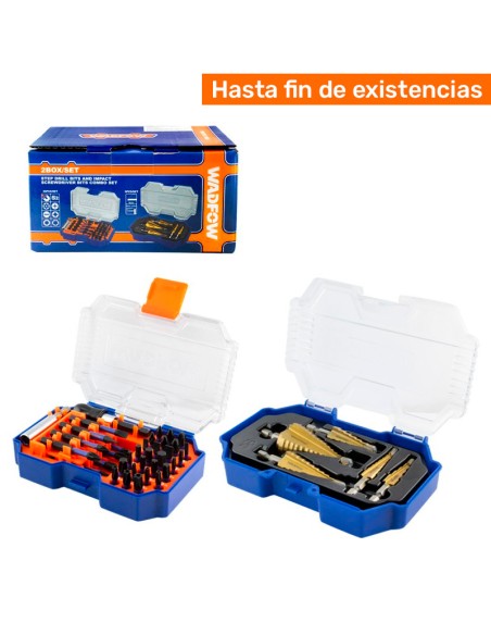 JUEGO SET BROCAS ESCALONADAS + PUNTAS IMPACTO