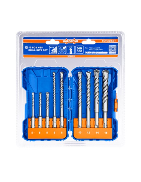 JUEGO 9 BROCAS PARA PARED SDS PLUS WADFOW