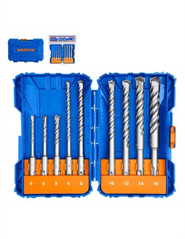 JUEGO 9 BROCAS PARA PARED SDS PLUS WADFOW