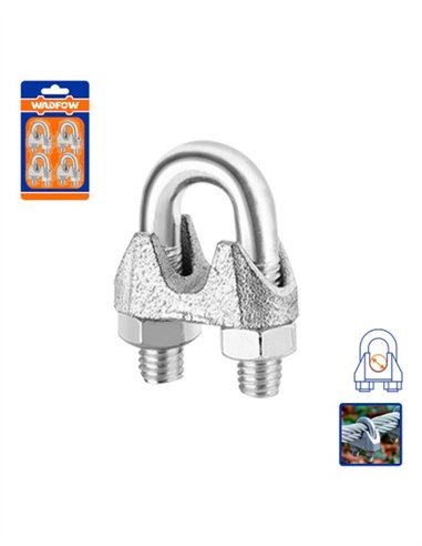 SUJETACABLES GALVANIZADO WADFOW - 8MM - BLISTER 2UDS