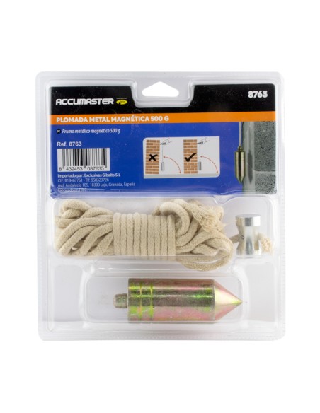 PLOMADA METAL MAGNETICA 500G