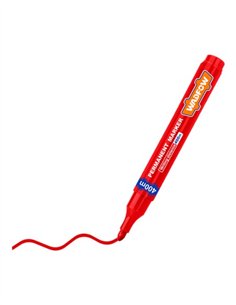 ROTULADOR PERMANENTE (CAJA 12 UND) WADFOW - ROJO