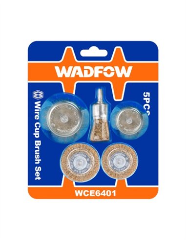 JUEGO 5 PZS CEPILLOS DE ALAMBRE CON VÁSTAGO WADFOW
