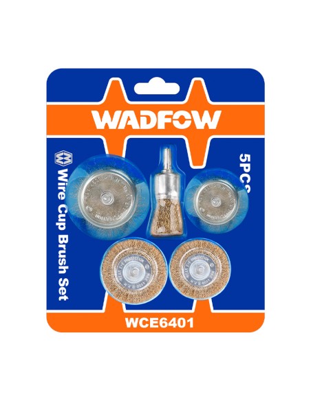 JUEGO 5 PZS CEPILLOS DE ALAMBRE CON VÁSTAGO WADFOW