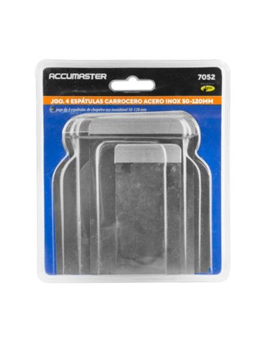 JUEGO 4 ESPATULAS CARROCERO ACERO INOX 50-120MM