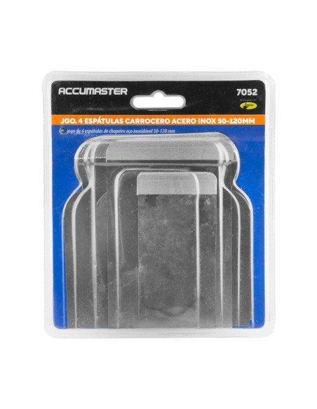 JUEGO 4 ESPATULAS CARROCERO ACERO INOX 50-120MM