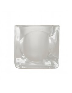 Abajur de vidro CUBO 7x7cm abertura 3cm fosco
