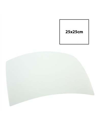 Cristal cuadrado curvado mate 25x25cm