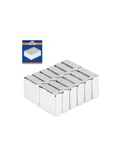 Juego 12 Piezas Imanes Neodímio 10x10x4mm WADFOW  Niquelados