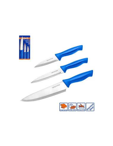 JUEGO 3 CUCHILLOS DE COCINA (9CM -13CM -20CM) WADFOW