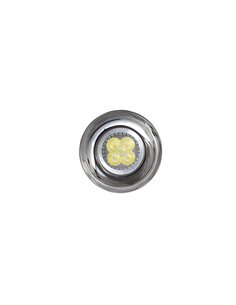 Empotrable Alfa Cromo Redondo 1xgu10 4x9x9cm Corte 7,4d Porta Lampara Ceramica Incluido