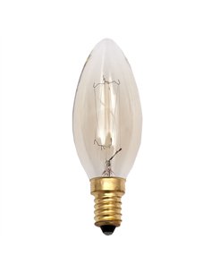 Bombilla Incandescencia Vintage Vela 40w E14 35dx96 Calida