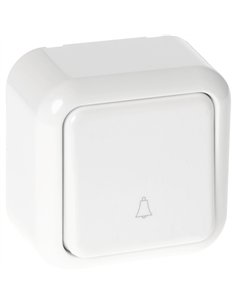 Pulsador Timbre  Ancient Blanco 6x6x3 Cm