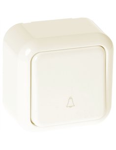 Pulsador Timbre Serie Ancient Beis 6x6x3 Cm