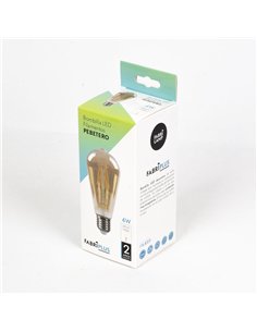 Bombilla Filamento Pebetero 14x6,5d 4w 380lm E27  Ambar 2700k 2