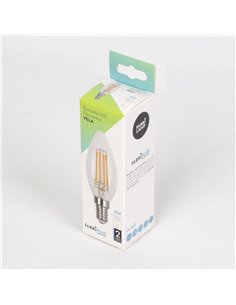 Bombilla Filamento Vela 10x3,5d 4w 450lm E14  Clara 2700k 2