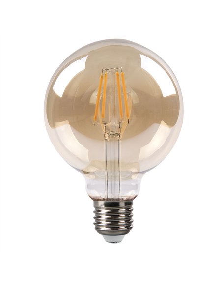 Bombilla Filamento Globo 13x9,5d 8w 750lm E27  Ambar 2700k