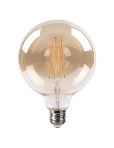 Bombilla Filamento Globo 16x12,5d 8w 750lm E27  Ambar 2700k