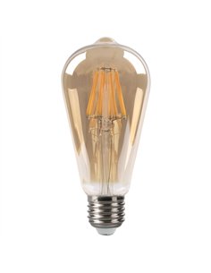 Bombilla Filamento Pebetero 14x6,5d 8w Regulable  700lm E27 Ambar 2700k 2