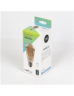 Bombilla Filamen.spiral Vert.pebetero 14x6,5d 4w  250lm E27 Ambar 2200k 2