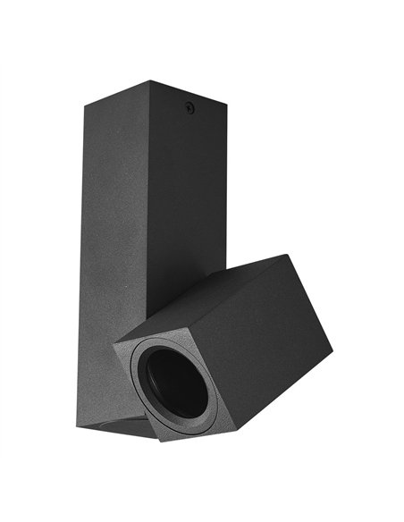 Foco Nerja 1xgu10 Negro 20x12,4x6 Cm Orientable 360º
