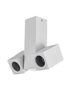Foco Nerja 2xgu10 Blanco 21x19x6 Cm Orientable 360º 2