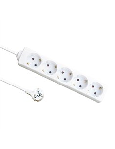 Base Multiple 5 Enchufes Cable 3m 3gx1,5mm Cobre 3500w Max