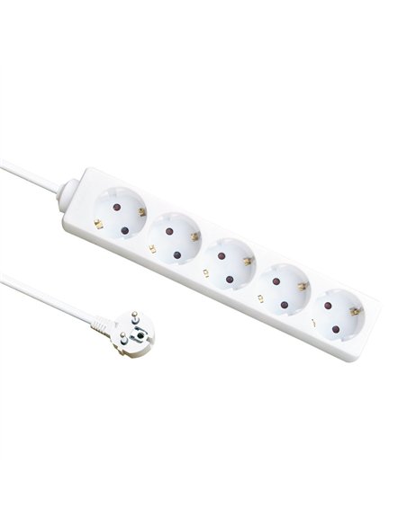 Base Multiple 5 Enchufes Cable 3m 3gx1,5mm Cobre 3500w Max