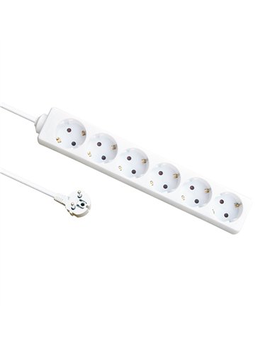 Base Multiple 6 Enchufes Cable 3m 3gx1,5mm Cobre 3500w Max