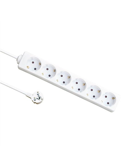 Base Multiple 6 Enchufes Cable 3m 3gx1,5mm Cobre 3500w Max
