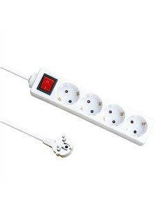 Base Multiple 4 Enchufes E Interruptor Cable 3m 3gx1,5mm De Cobre 3500w Max