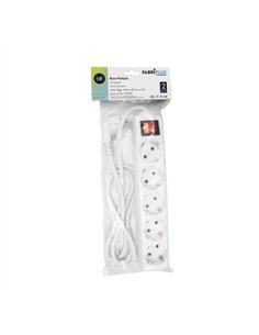 Base Multiple 5 Enchufes E Interruptor Cable 3m 3gx1,5mm De Cobre 3500w Max 2