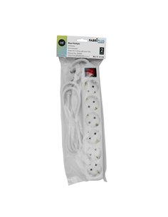 Base Multiple 6 Enchufes E Interruptor Cable 1,5m 3gx1,5mm De Cobre 3500w Max 2