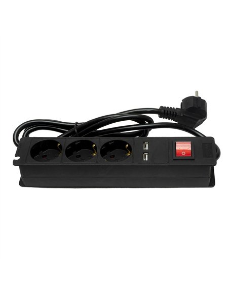 Base Multiple 3 Enc+2 Usb E Interruptor 3500w Cable 1,5m 3gx1,5mm De Cobre