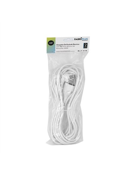 Alargador De Enchufe Electrico Cable 15m 3gx1,5mm  Cobre 3500w Max