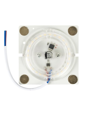 Disco Led 12w 3000k Placa Cuadrado blanco 8x8x1 Cm 936lm Magnetico