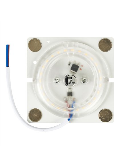 Disco Led 12w 3000k Placa Cuadrado blanco 8x8x1 Cm 936lm Magnetico
