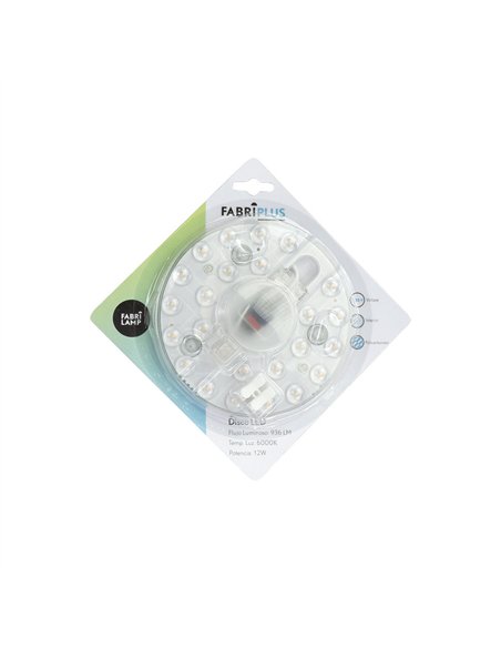 Disco Led 12w 6000k Placa Red.blanco 13x13x2,5 Cm 936lm