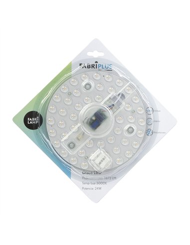 Disco Led 24w 3000k Placa Red.blanco 17x17x2,5 Cm 1872lm