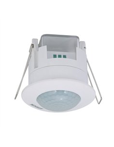 Sensor Movimiento De Encastrar Detector Ip20 Blanco 7,3x7,6x7,6 Cm Corte 6,1d 360º Alcance Hasta 6 M