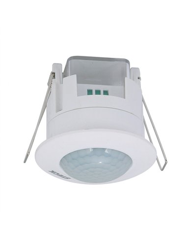 Sensor Movimiento De Encastrar Detector Ip20 Blanco 7,3x7,6x7,6 Cm Corte 6,1d 360º Alcance Hasta 6 M